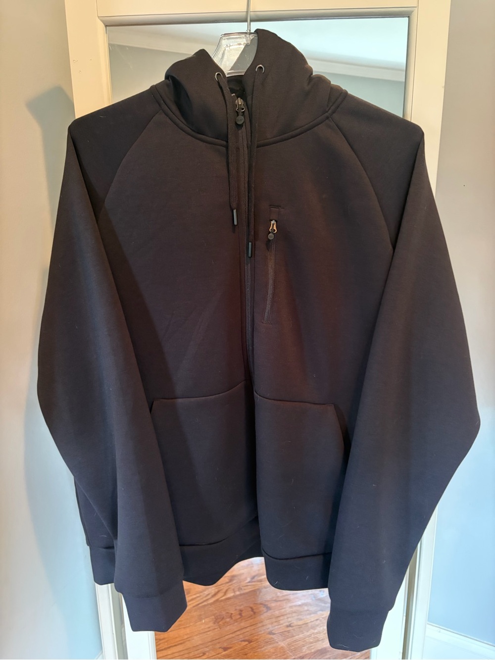 32 Degrees Black Zip-Up Hoodie Sweater